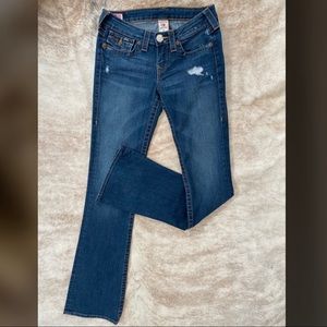 True Religion Becky Distressed Boot Cut Jeans
